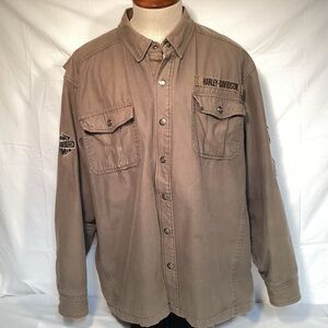 Harley-Davidson Men's Military Olive Green Jacket Size 2XL
